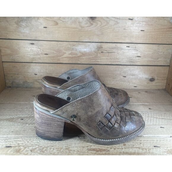 Freebird by Steven Shoes - Freebird by Steven Mules Sandals Brown Leather Size 5 FB-USA Womens